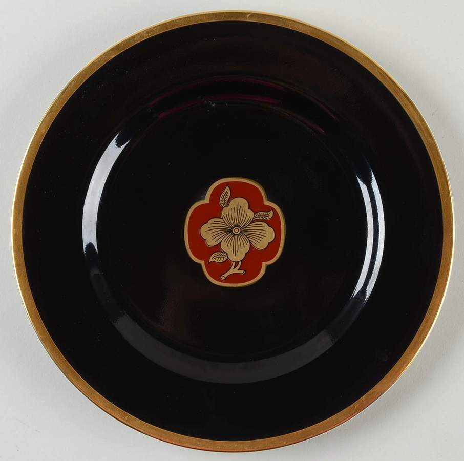 Mikado Black Salad Plate by Fitz & Floyd-1