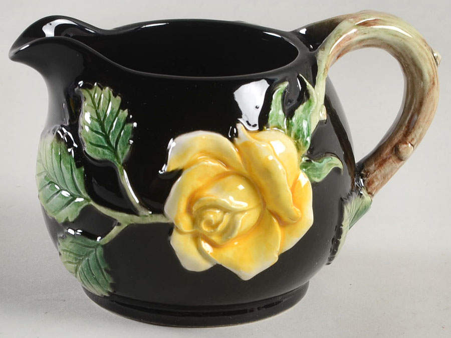 Midnight Rose (Yellow Rose) Creamer by Fitz & Floyd-1
