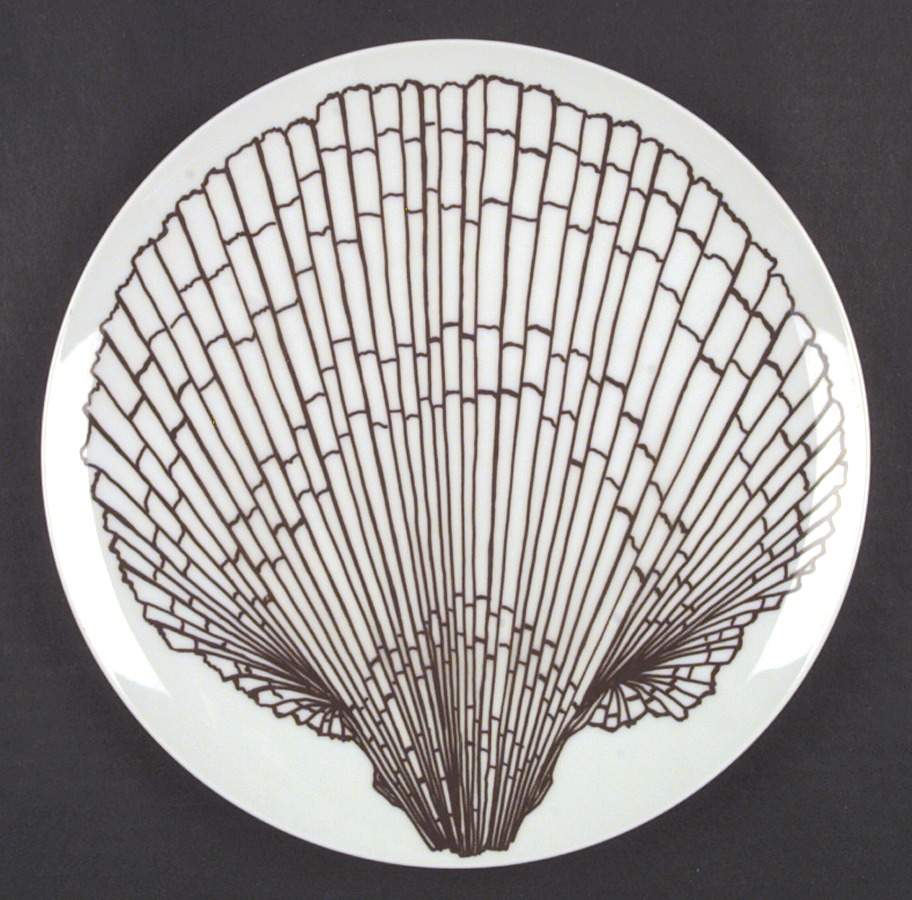 Monotone Shell Brown Dinner Plate by Fitz & Floyd-1