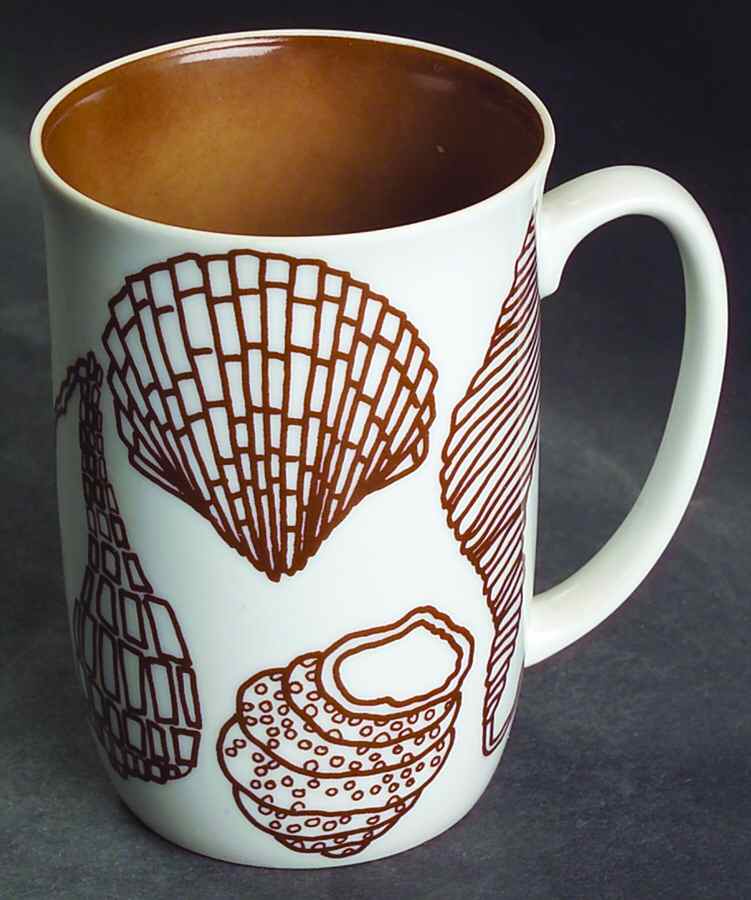 Monotone Shell Brown Mug by Fitz & Floyd-1