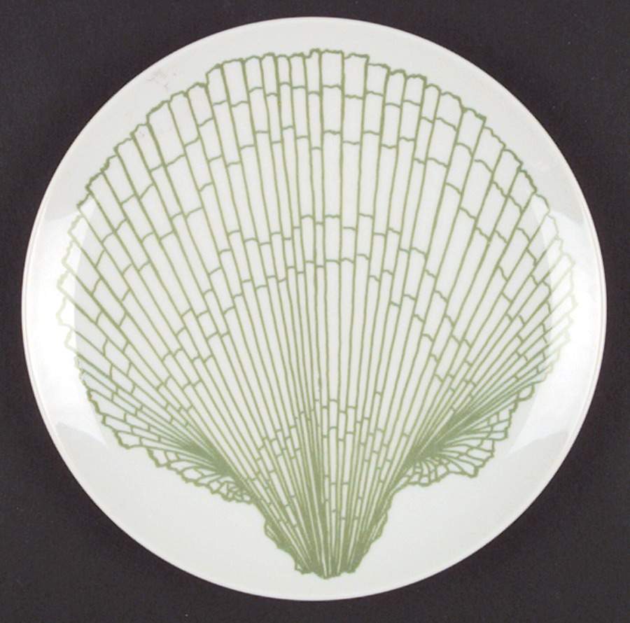 Monotone Shell Green Salad Plate by Fitz and Floyd-1