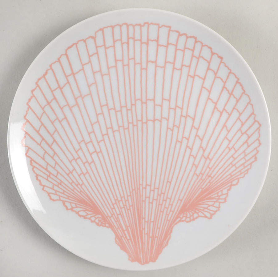 Monotone Shell Peach Salad Plate by Fitz & Floyd-1