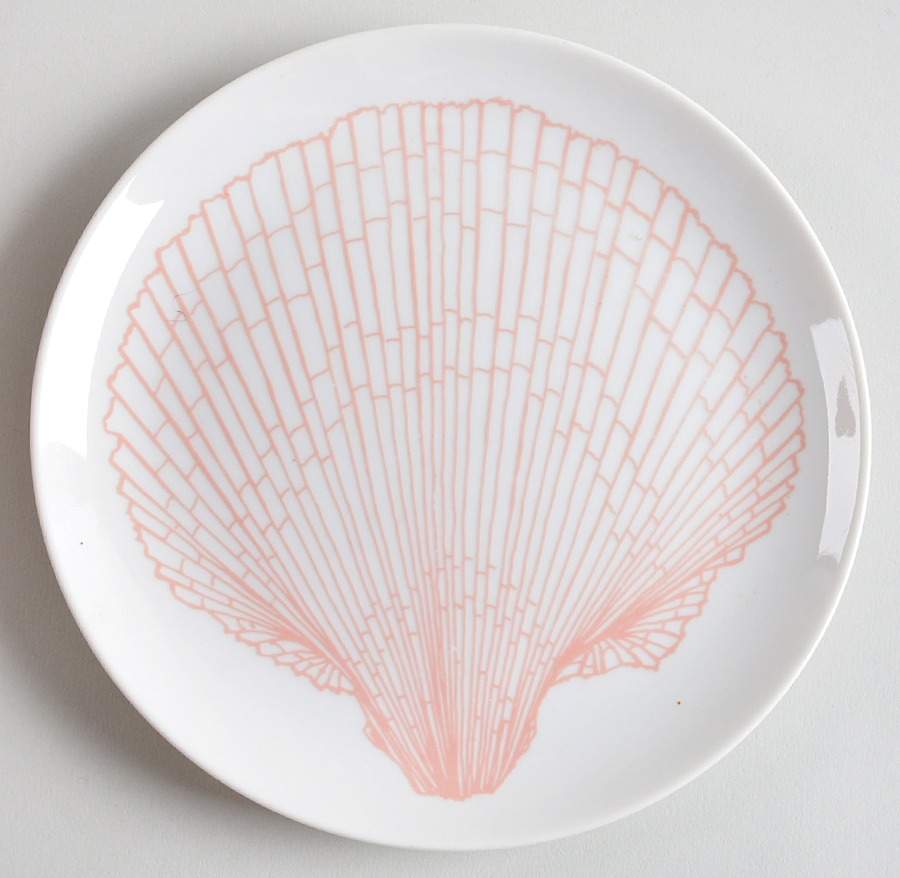 Monotone Shell Peach Bread & Butter Plate by Fitz & Floyd-1