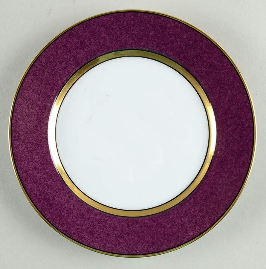 Mouchetee Aubergine Bread & Butter Plate by Fitz & Floyd-1