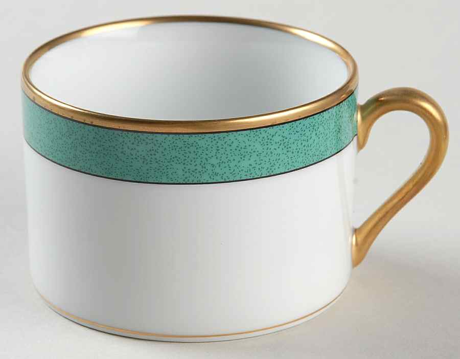 Mouchetee Teal Green Flat Cup by Fitz & Floyd-1