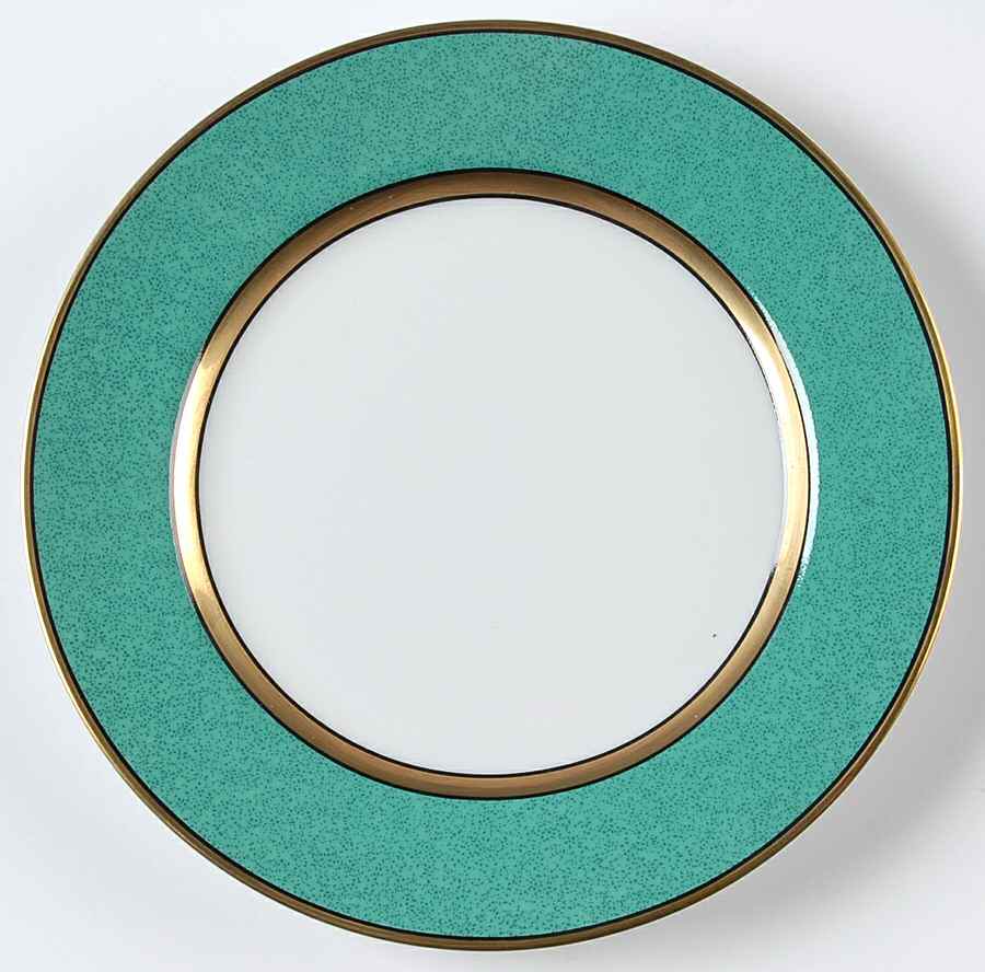 Mouchetee Teal Green Bread & Butter Plate by Fitz & Floyd-1