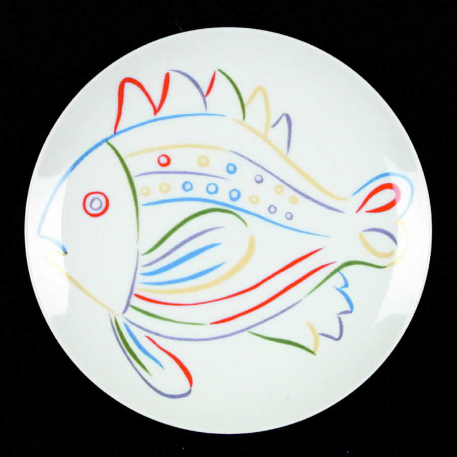 Neon Fish Salad Plate by Fitz & Floyd-1