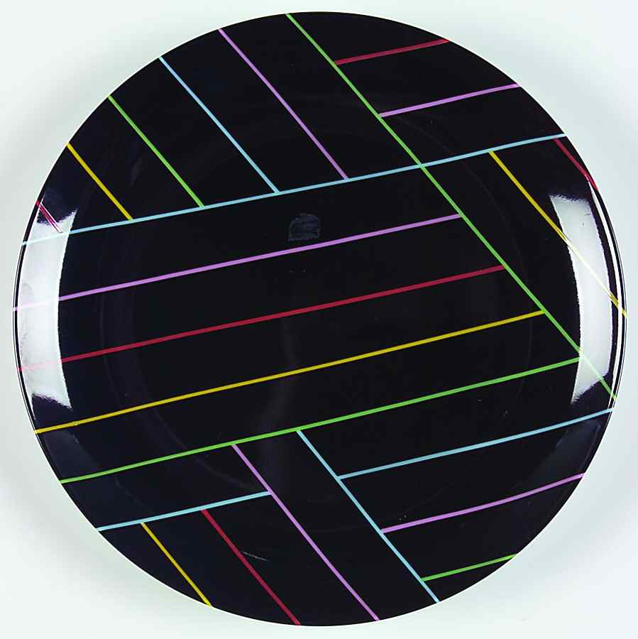 Neon Stripe Salad Plate by Fitz & Floyd-1