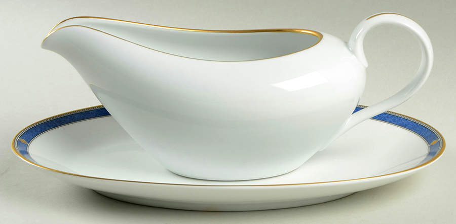Norfolk-Lafayette Gravy Boat & Underplate/Relish by Fitz & Floyd-1
