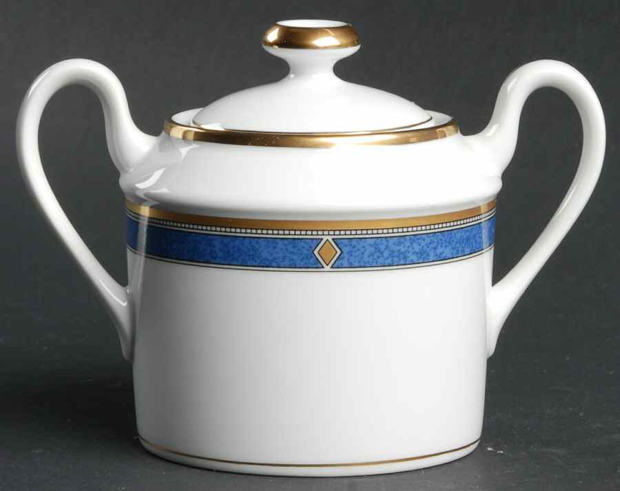 Norfolk-Lafayette Sugar Bowl & Lid by Fitz & Floyd-1