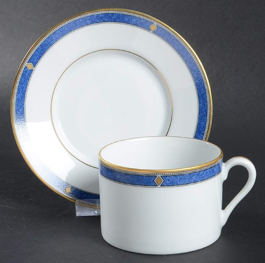 Norfolk-Lafayette Flat Cup & Saucer Set by Fitz & Floyd-1