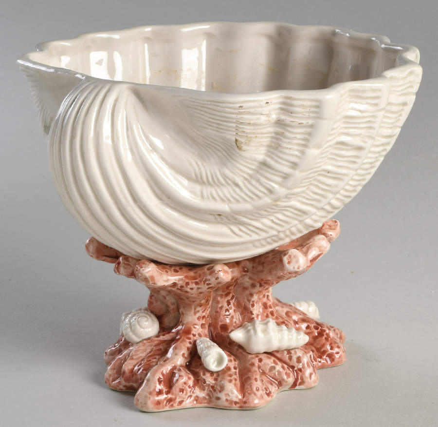 Oceana (Pink Coral Edge) 5" Footed Planter by Fitz & Floyd-1