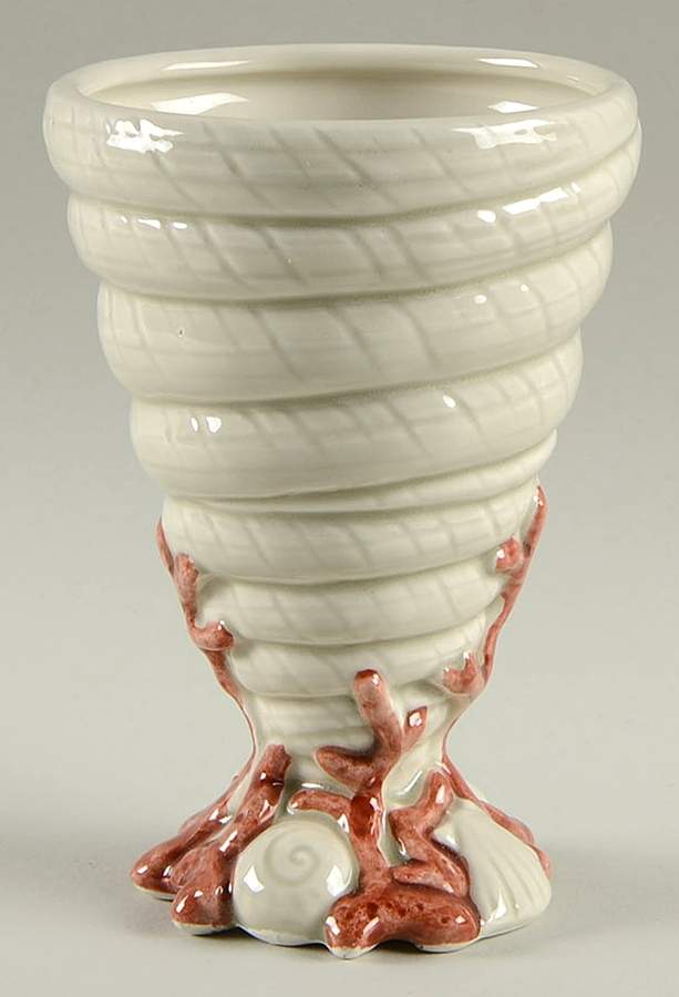 Oceana (Pink Coral Edge) Small Vase by Fitz & Floyd-1