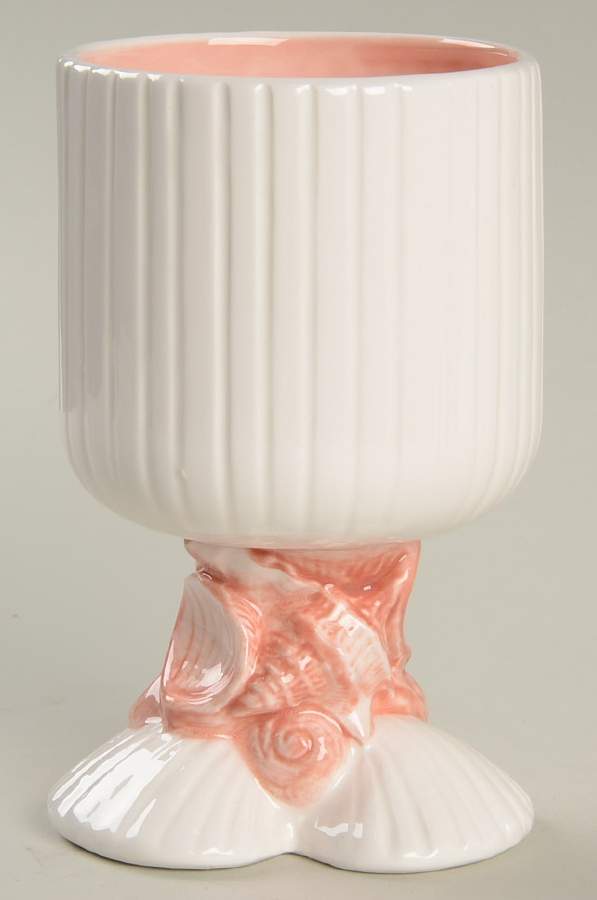 Oceana (Pink Coral Edge) China Goblet by Fitz & Floyd-1