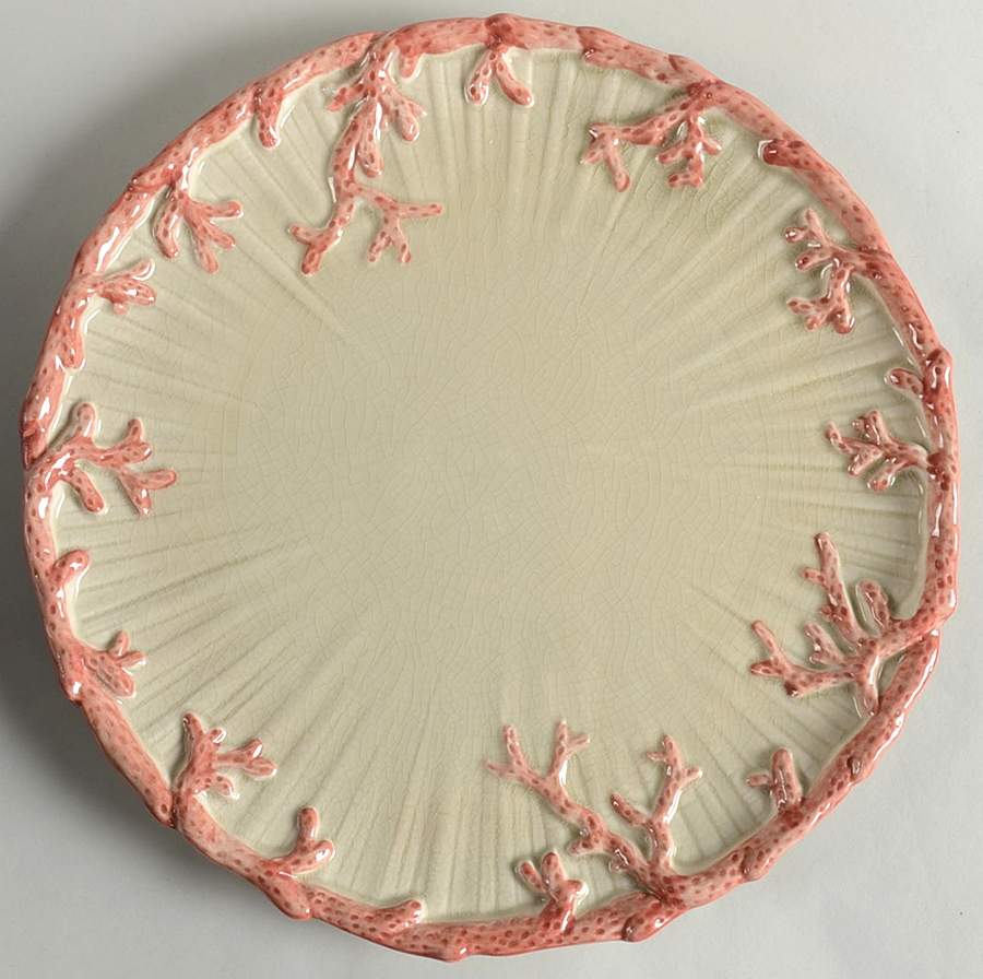 Oceana (Pink Coral Edge) Dinner Plate by Fitz & Floyd-1