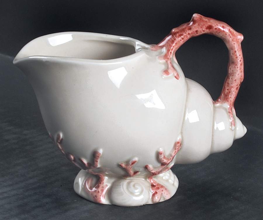 Oceana (Pink Coral Edge) Creamer by Fitz & Floyd-1