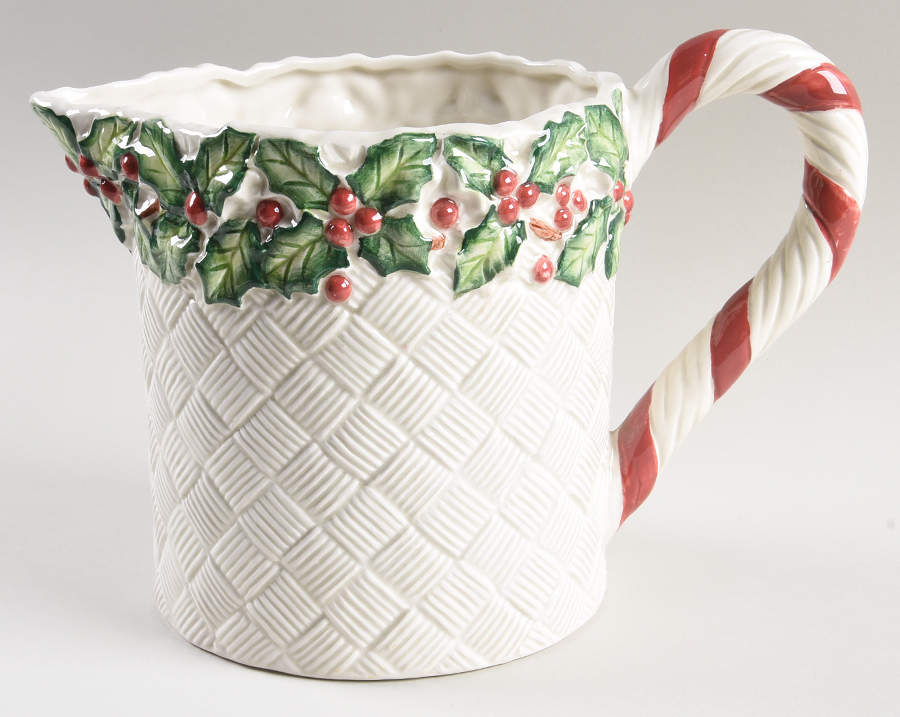 Old World Christmas Holly 48 Oz Pitcher by Fitz & Floyd-1