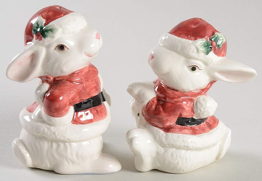 Old World Christmas Holly Salt & Pepper Set by Fitz & Floyd-1