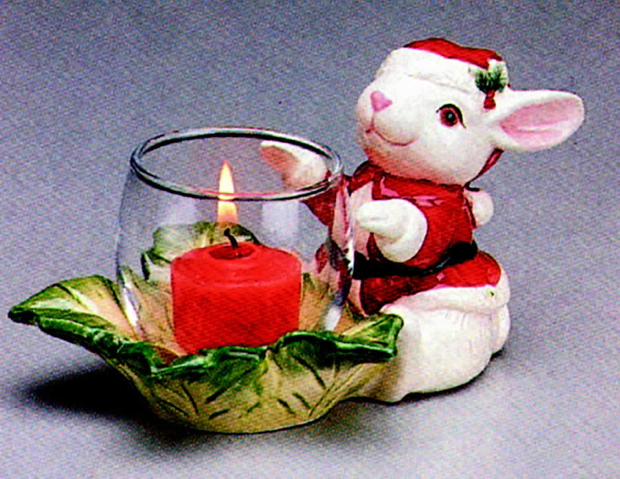 Old World Christmas Holly Votive Candleholder by Fitz & Floyd-1