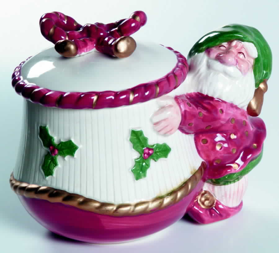 Old World Elf Sugar Bowl & Lid by Fitz & Floyd-1