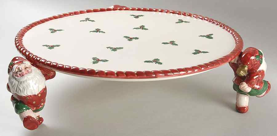 Old World Elf 12" Diameter Pedestal Cake Stand by Fitz & Floyd-1