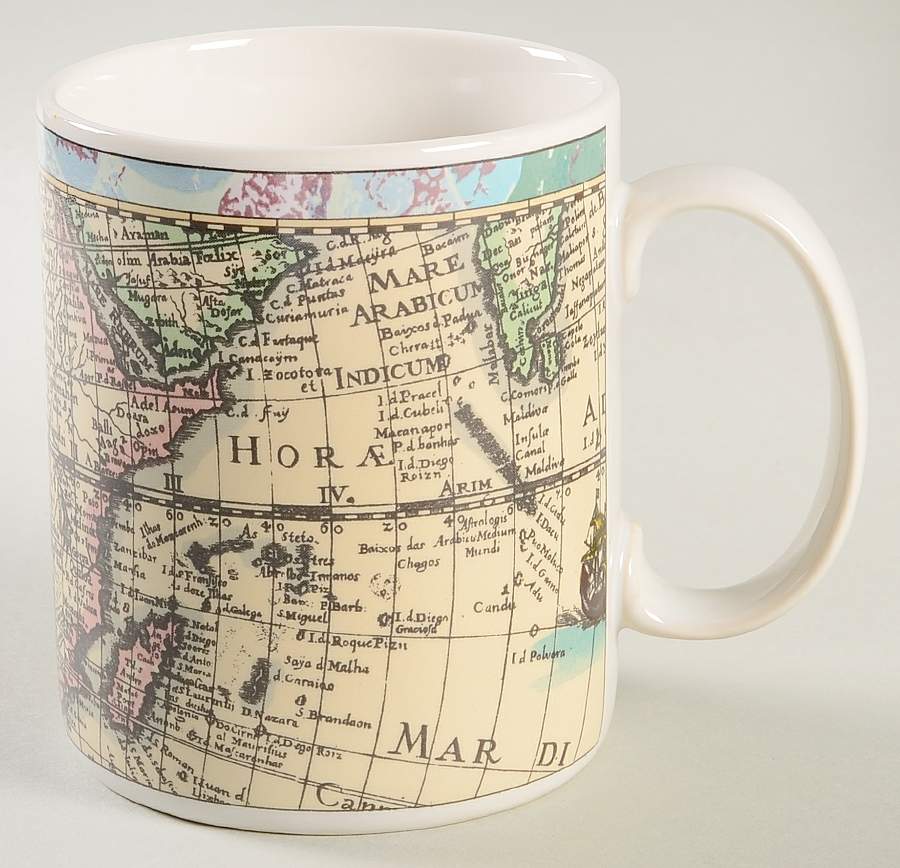 Old World Maps Mug by Fitz & Floyd-1