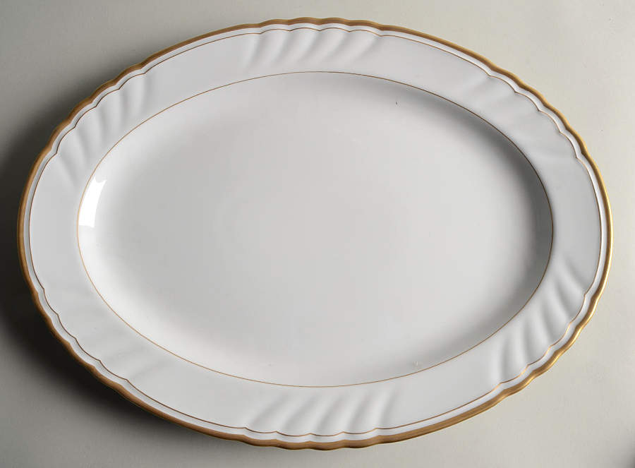 Orleans Blanc 16" Oval Serving Platter by Fitz & Floyd-1