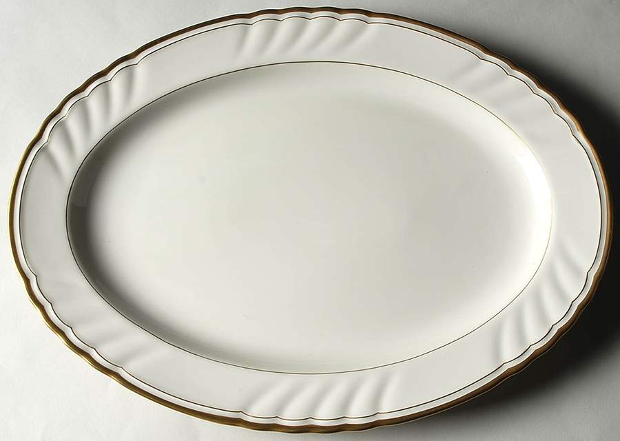 Orleans Ivoire 16" Oval Serving Platter by Fitz & Floyd-1