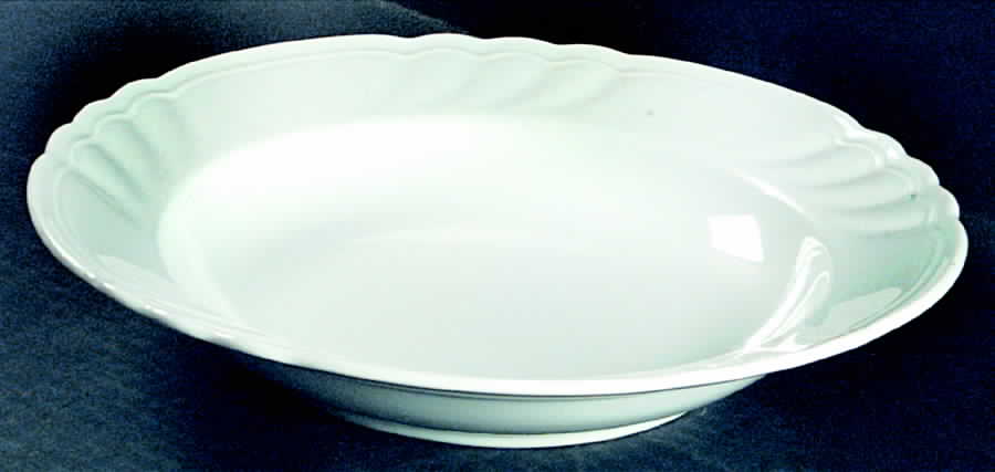 Orleans White Large Rim Soup Bowl by Fitz & Floyd-1