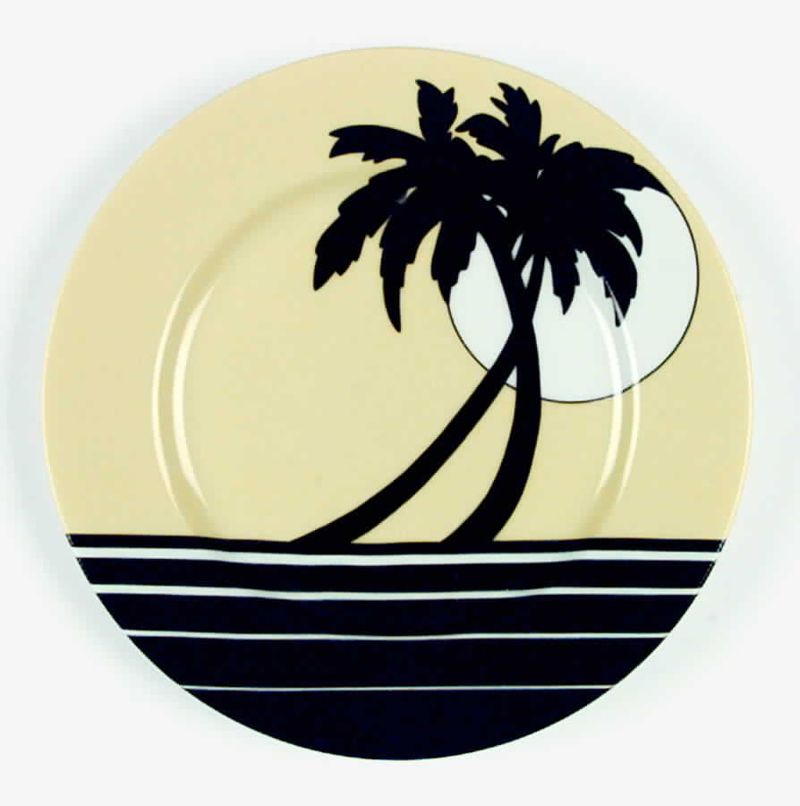 Palm Beach (Yellow, Black) Salad Plate by Fitz & Floyd-1