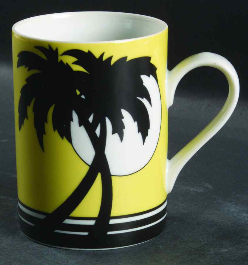 Palm Beach (Yellow, Black) Mug by Fitz & Floyd-1
