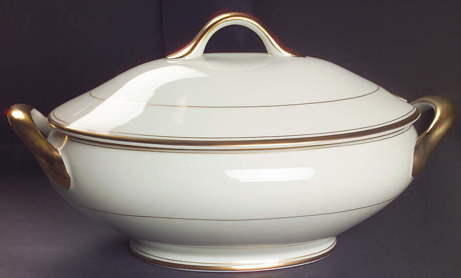 Palais Buff Tureen &  Lid by Fitz & Floyd-1