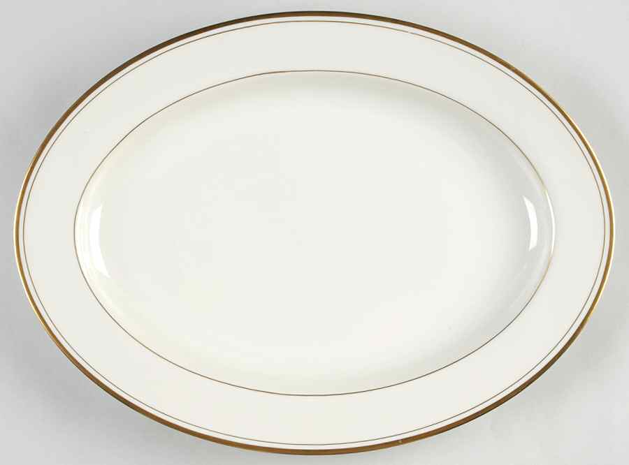 Palais Buff 14" Oval Serving Platter by Fitz & Floyd-1
