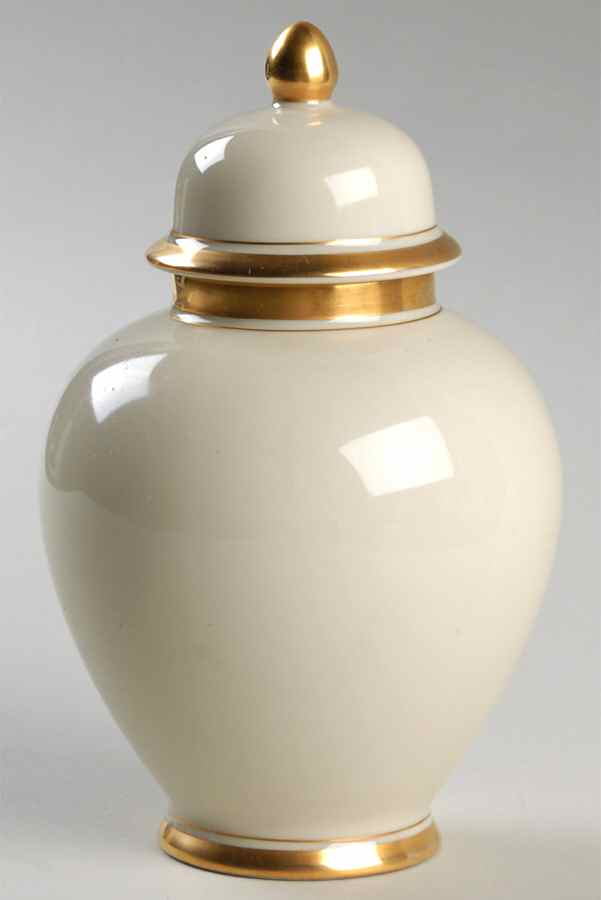 Palais Buff Small Ginger Jar & Lid by Fitz & Floyd-1