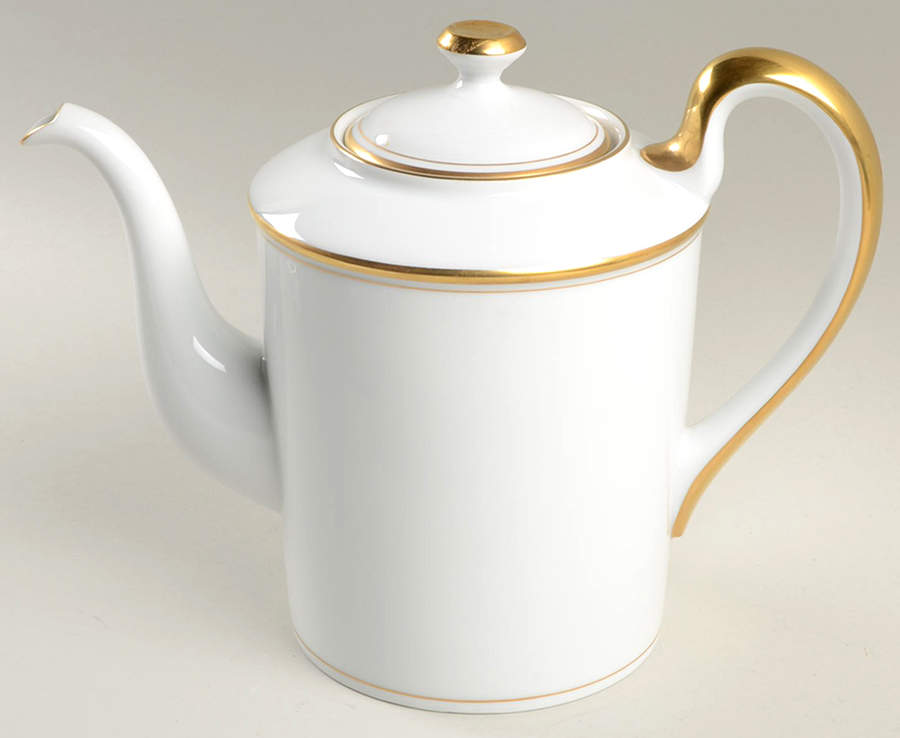 Palais White (Japan) Coffee Pot & Lid by Fitz & Floyd-1