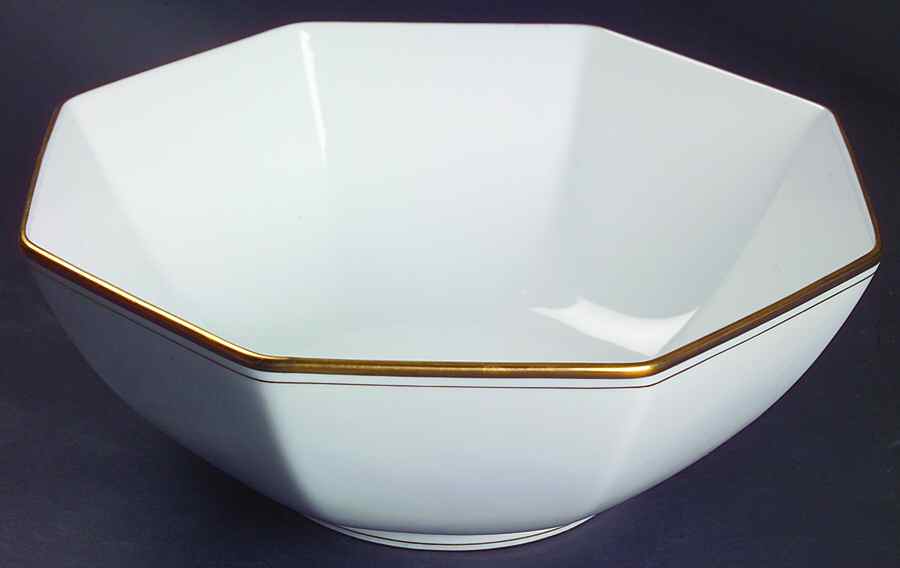 Palais White (Japan) 9" Octagonal Vegetable Bowl by Fitz & Floyd-1