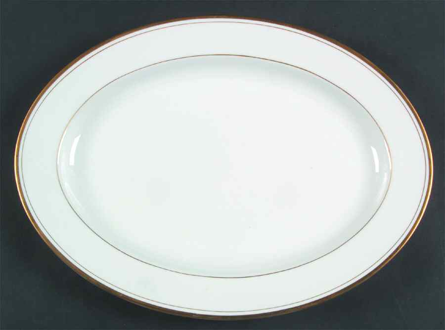 Palais White (Japan) 14" Oval Serving Platter by Fitz & Floyd-1