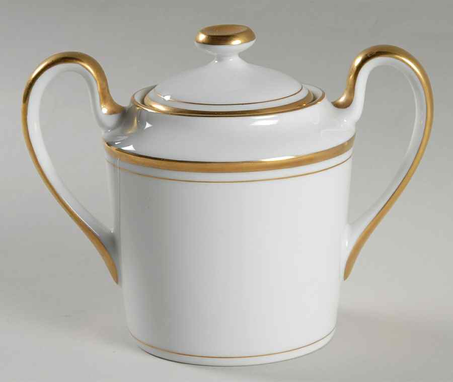 Palais White (Japan) Sugar Bowl & Lid by Fitz & Floyd-1