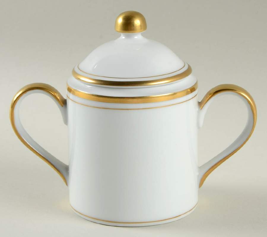 Palais White (Japan) Sugar Bowl & Lid by Fitz & Floyd-1
