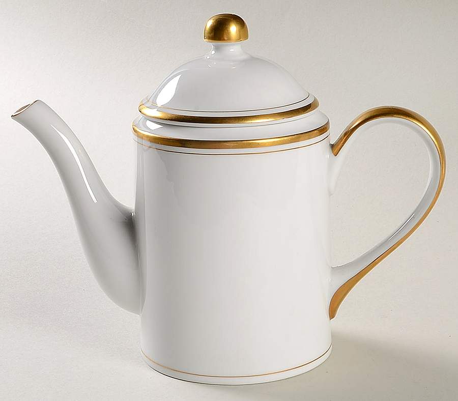 Palais White (Japan) Mini Coffee Pot & Lid by Fitz & Floyd-1