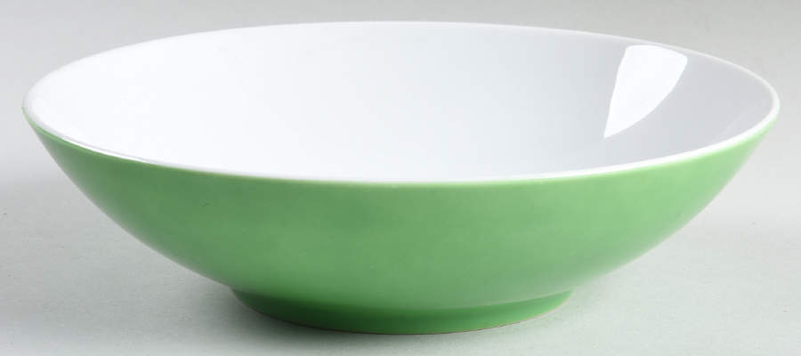 Papillon (White Butterfly on Green) 8" Round Vegetable Bowl by Fitz & Floyd-1