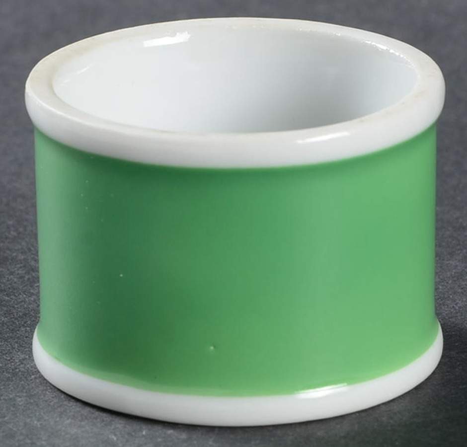 Papillon (White Butterfly on Green) Napkin Ring by Fitz & Floyd-1