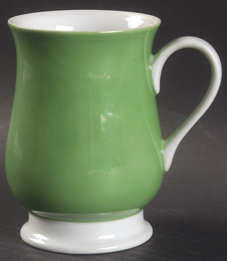 Papillon (White Butterfly on Green) Mug by Fitz & Floyd-1