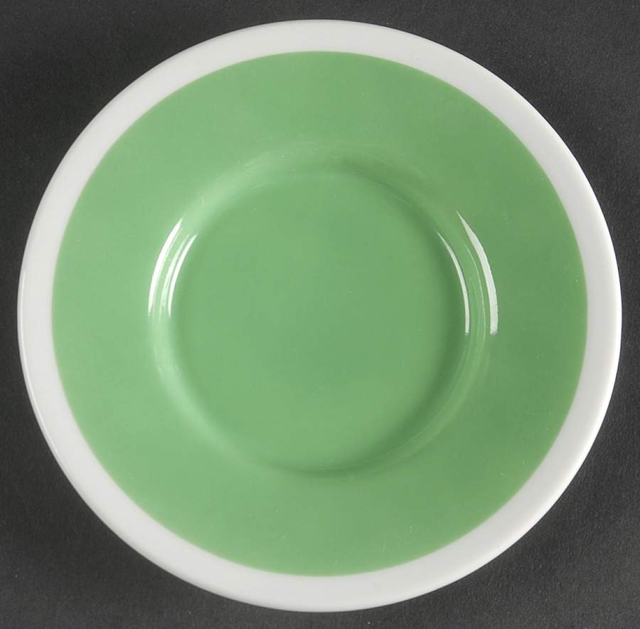 Papillon (White Butterfly on Green) Saucer for Demitasse Cup by Fitz & Floyd-1