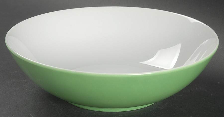 Papillon (White Butterfly on Green) Coupe Cereal Bowl by Fitz & Floyd-1