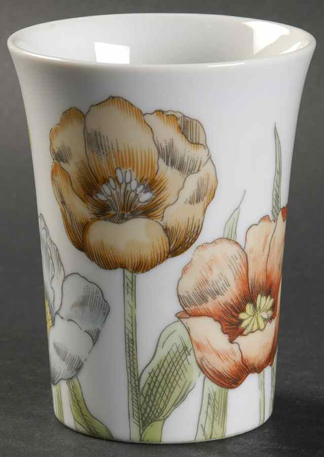 Pastel Poppy (White Background) 6 Oz Tumbler by Fitz & Floyd-1