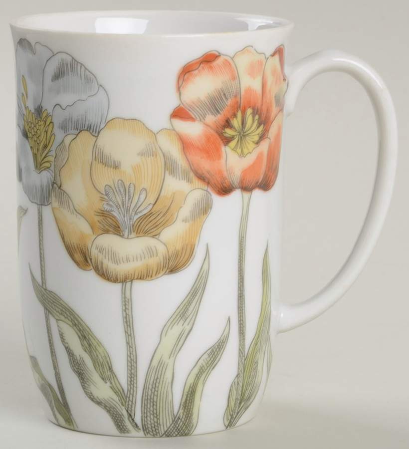 Pastel Poppy (White Background) Mug by Fitz & Floyd-1
