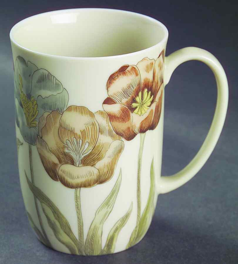 Pastel Poppy (Cream Background) Mug by Fitz & Floyd-1
