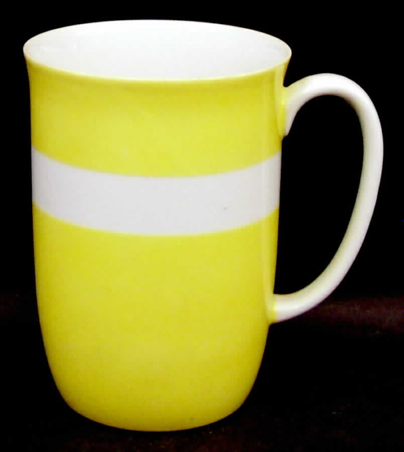 Papillon (White Butterfly on Yellow) Mug by Fitz & Floyd-1