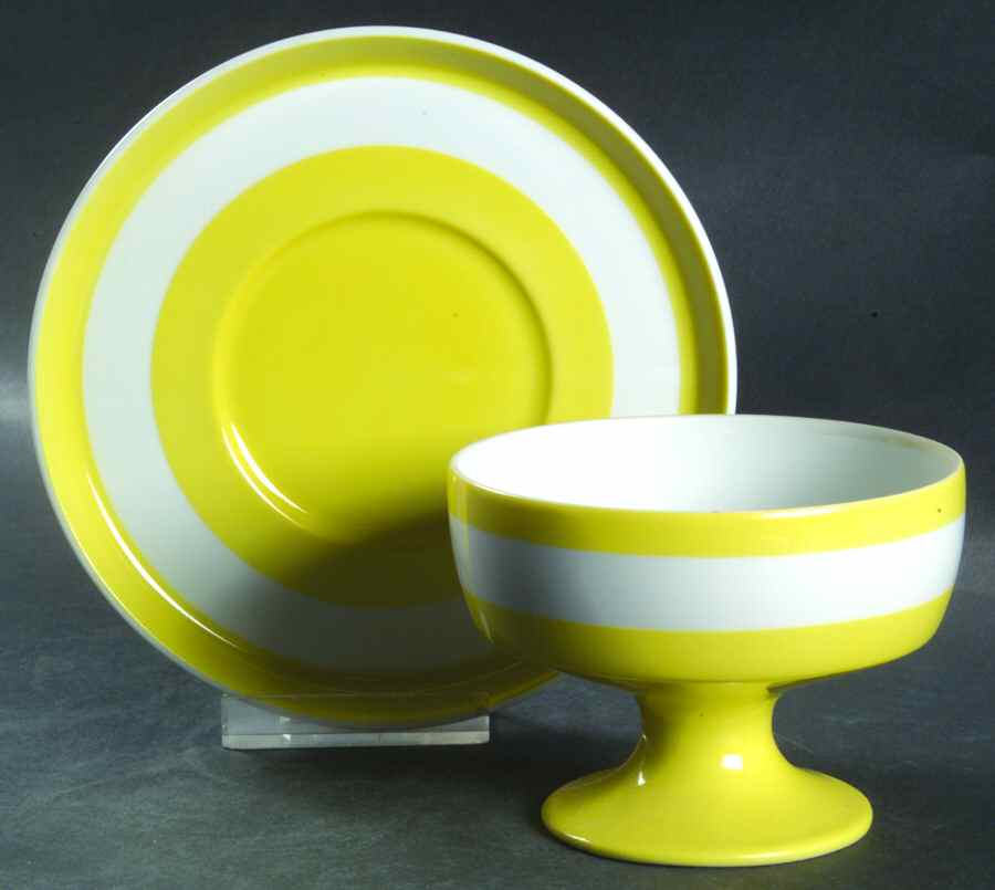 Papillon (White Butterfly on Yellow) (2 Pc) Dessert Set by Fitz & Floyd-1